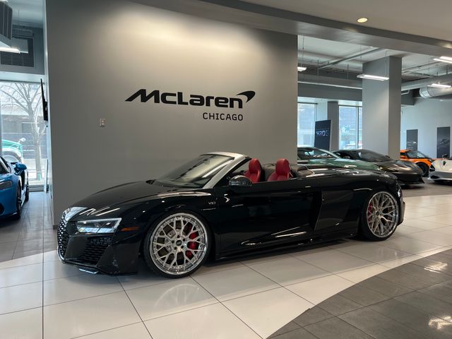 Mythos Black Metallic 2022 Audi R8 V10 Performance Spyder RWD Convertible Rear-Wheel Drive Automatic