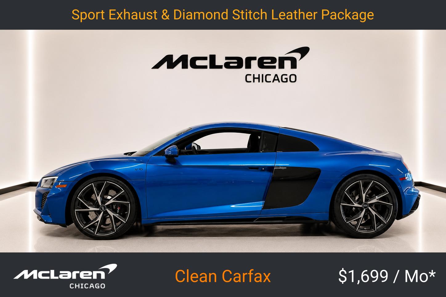 Ara Blue Crystal Effect 2023 Audi R8 Coupe Rear-Wheel Drive Automatic